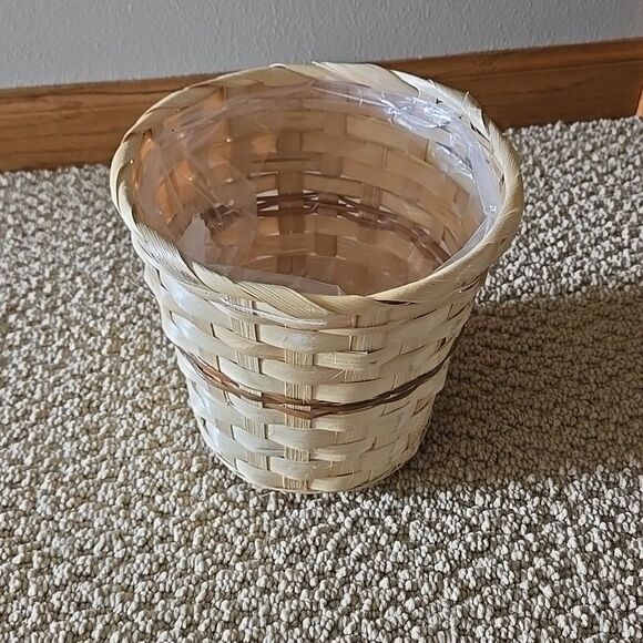 Baskets Small Desktop Finishing Home Storage Weaving Products Plant Cover Bin - Picture 4 of 16